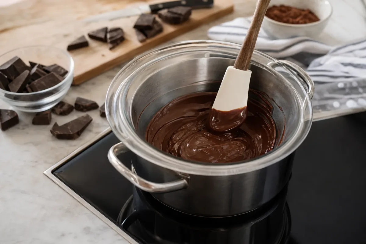 Editorial home-kitchen photo illustrating How to Melt Chocolate Without Seizing It (tips tricks tip), realistic tools and ingredients in natural light