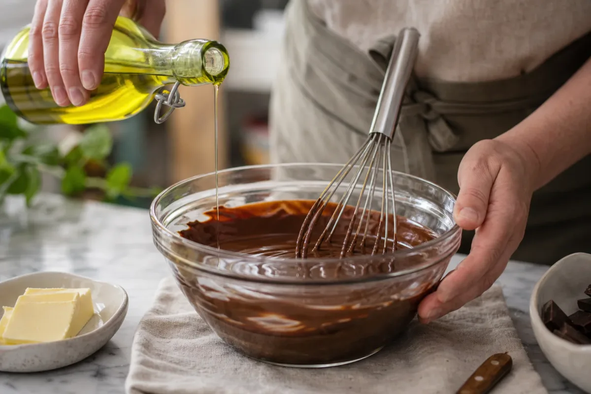 Editorial photo: How to Prevent Seized Chocolate with Liquids (pro techniques tip) — realistic home-kitchen scene with visible tools and ingredients in natural