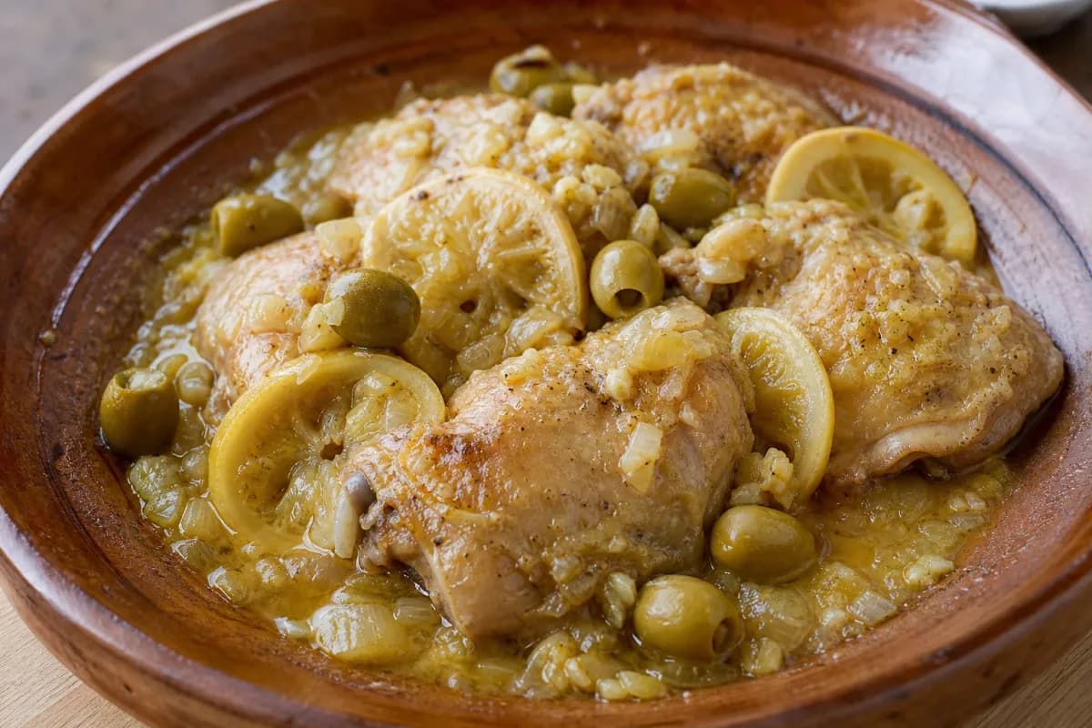 Algerian Chicken Tajine Zitoun with Olives and Lemon