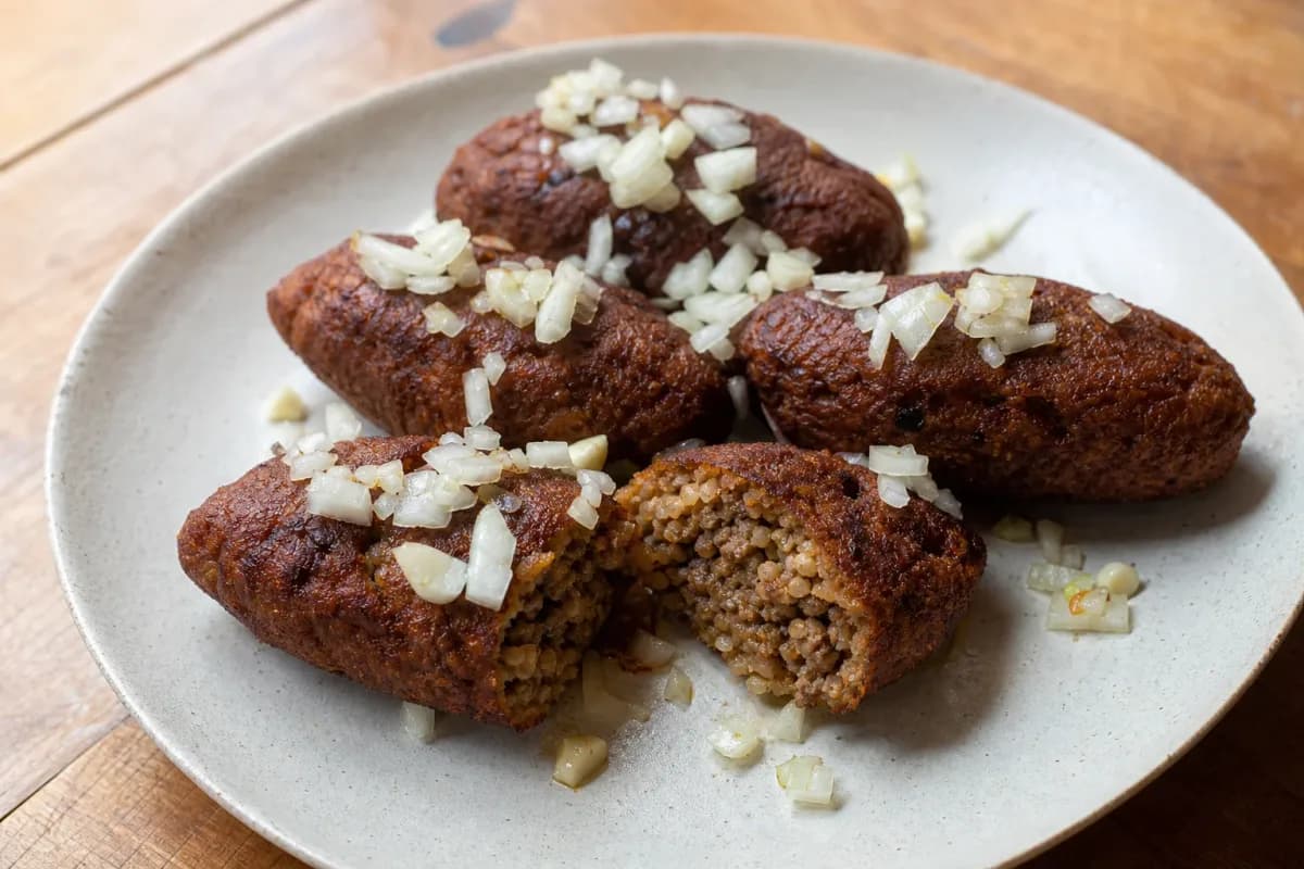 Armenian Kyufta with Bulgur and Spiced Beef Filling