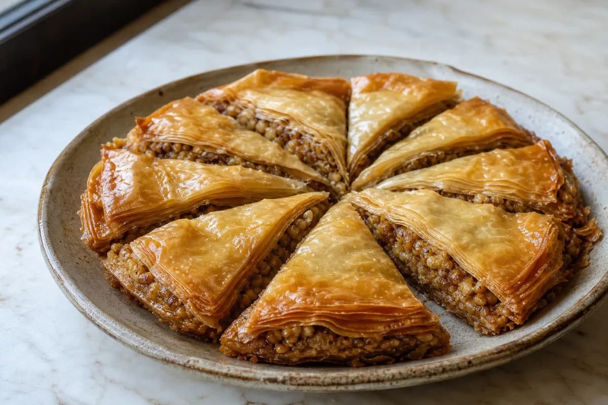 Armenian Pakhlava with Walnuts, Cinnamon and Honey Layers