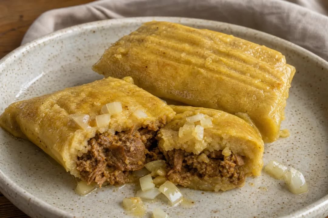 Authentic Puerto Rican Pasteles with Pork Filling