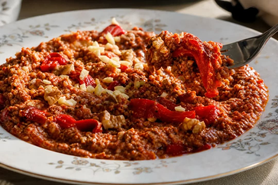 Authentic Syrian Muhammara with Spicy Walnuts and Smoky Pepper