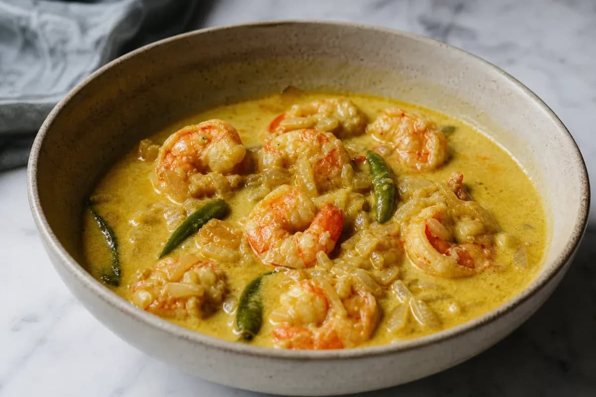 Bangladeshi Chingri Malai Curry with Prawns and Coconut Milk