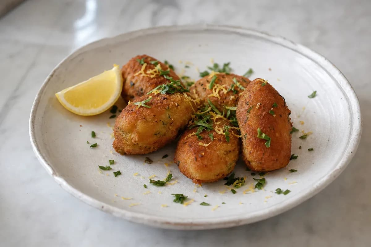 Belgian Shrimp Croquettes with Parsley and Lemon Zest