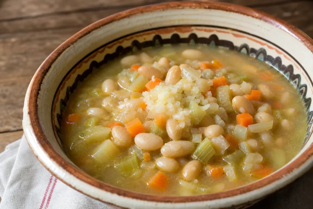 Bulgarian Bob Chorba White Bean Soup with Fresh Vegetables