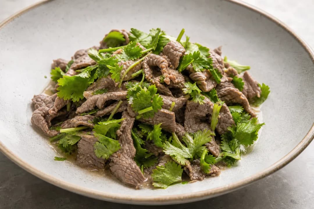 Cambodian Pleah Sach Ko Beef Salad with Lime and Fresh Herbs