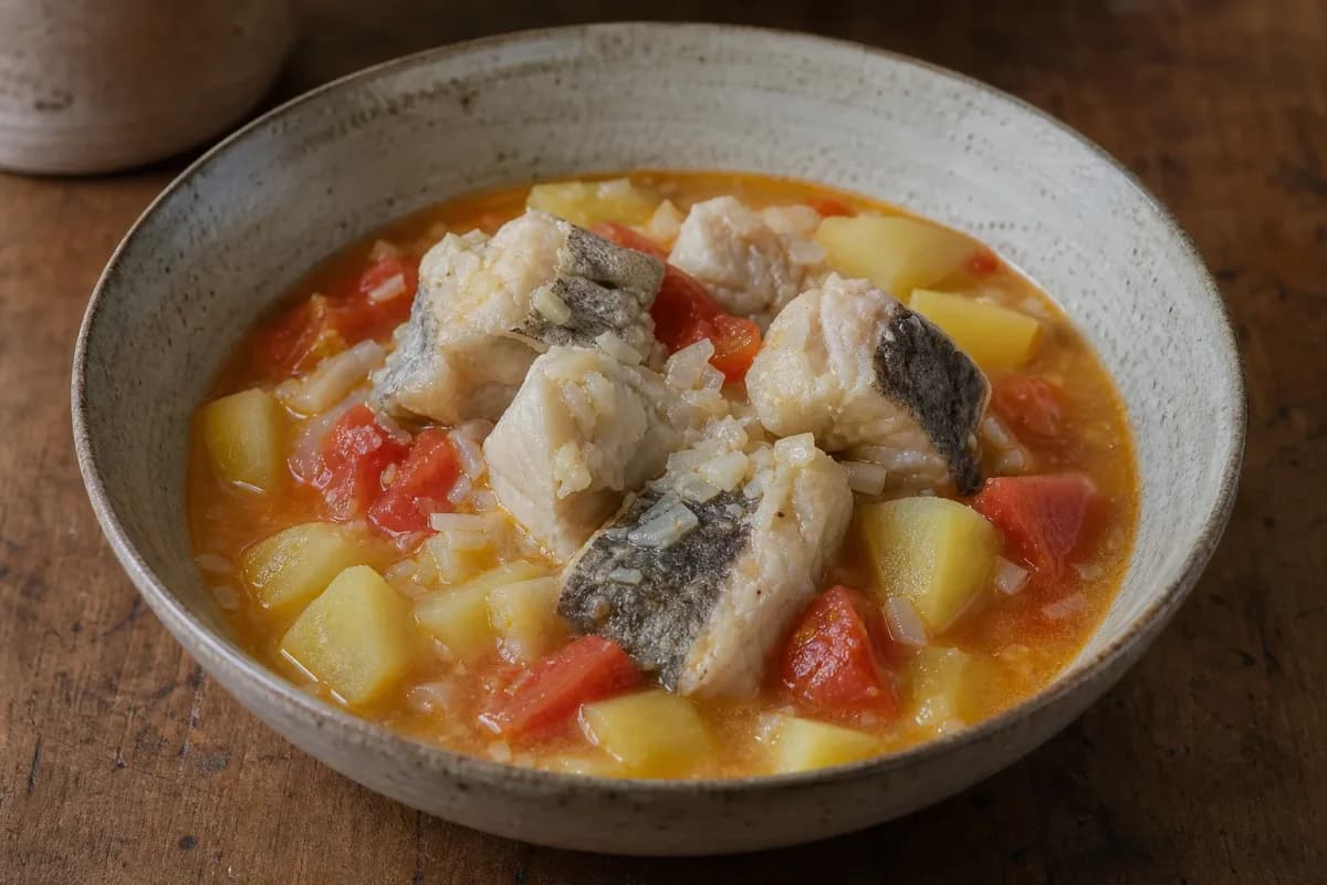 Chilean Caldillo de Congrio with Fish, Tomatoes and Potatoes