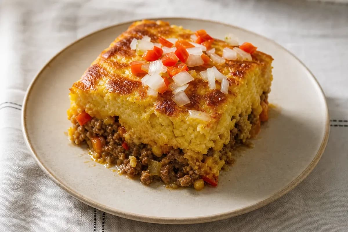 Chilean Pastel de Choclo with Beef and Creamy Corn Topping