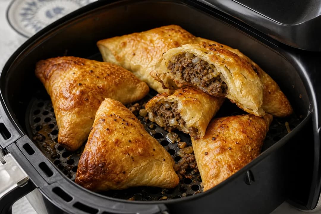 Crispy Air Fryer Uzbek Beef Samsa with Flaky Pastry
