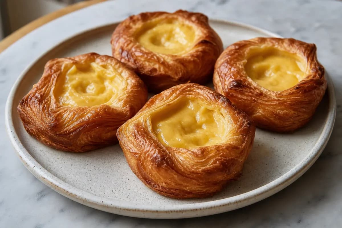 Danish Wienerbrød – Buttery Custard Pastries with Flaky Layers
