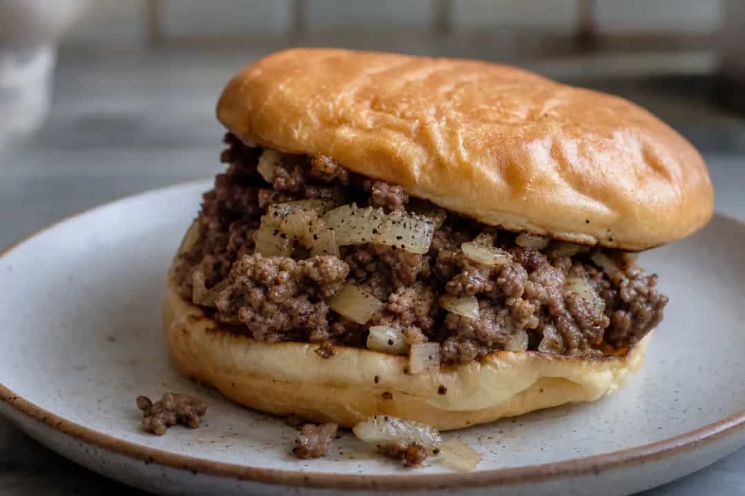 Juicy burger layered with crisp cabbage, special sauce, and fresh toppings served on a bun.
