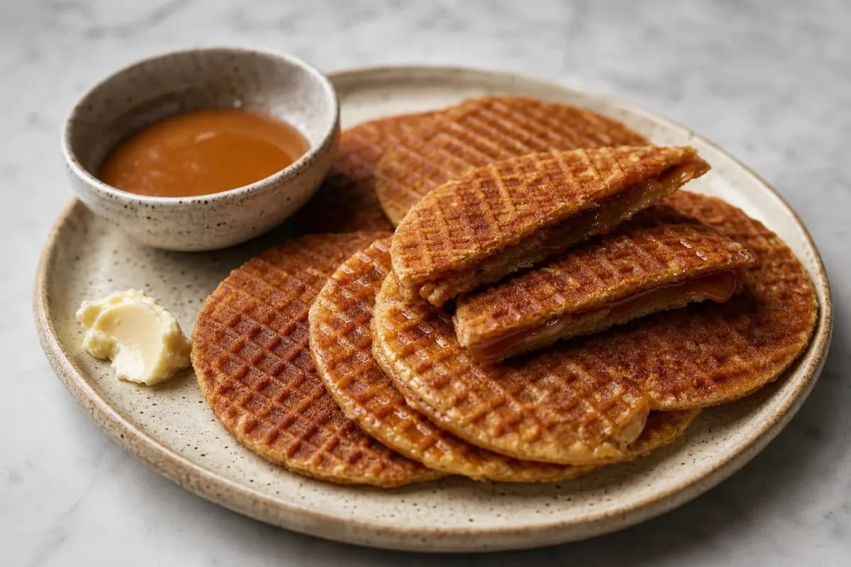 Dutch Stroopwafels with Homemade Caramel Syrup