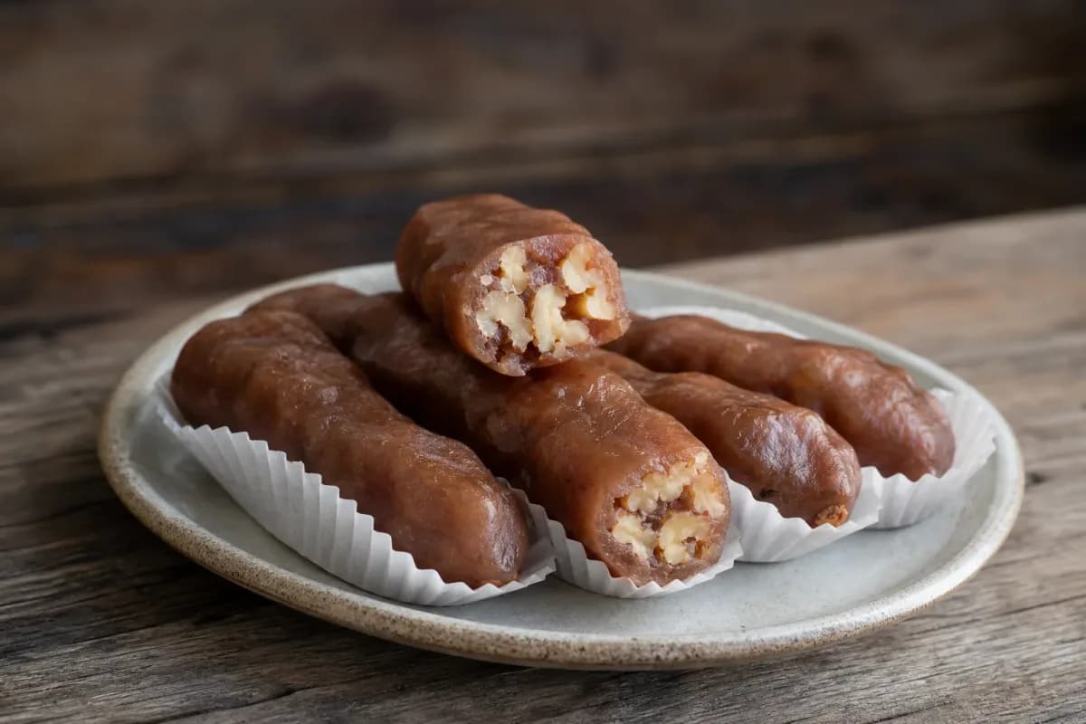 Georgian Churchkhela with Walnuts and Grape Must Coating