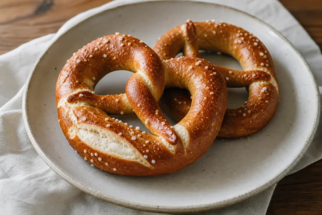 German Soft Pretzels with Coarse Salt for Authentic Snacking