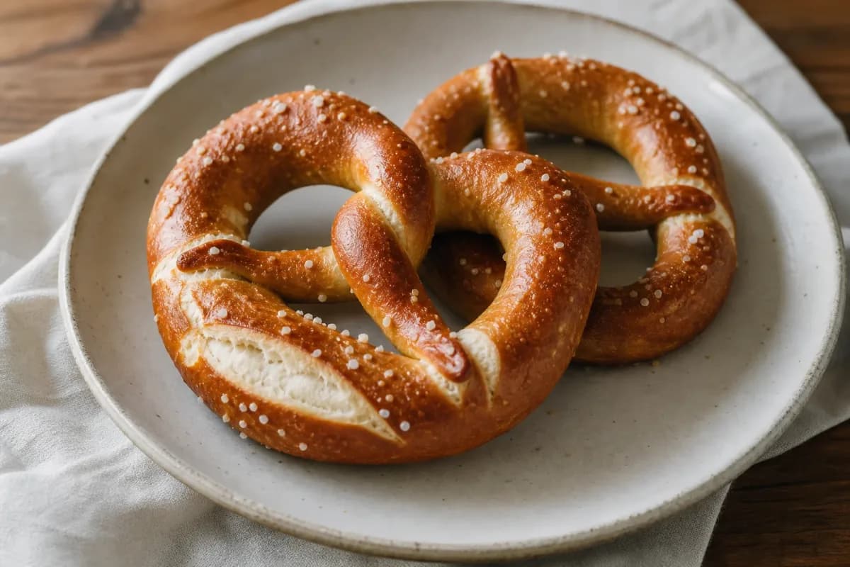 German Soft Pretzels with Coarse Salt for Authentic Snacking