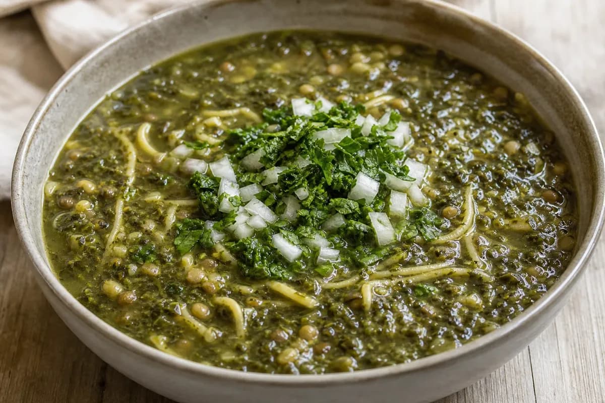 Iranian Ash Reshteh with Herbs and Noodles - A Hearty Soup