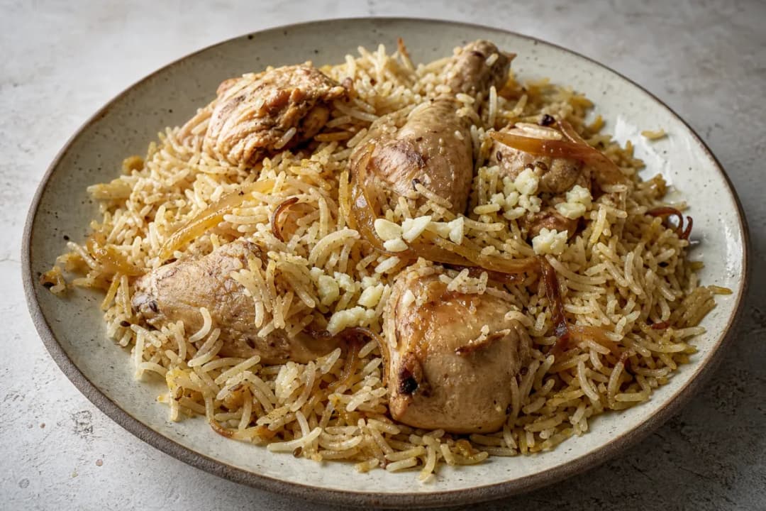 Iraqi Biryani with Chicken, Rice and Spices for a Flavorful Meal