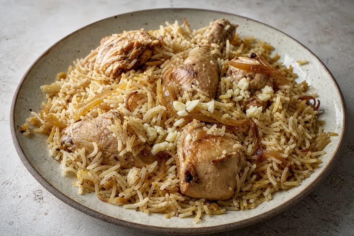 Iraqi Biryani with Chicken, Rice and Spices for a Flavorful Meal