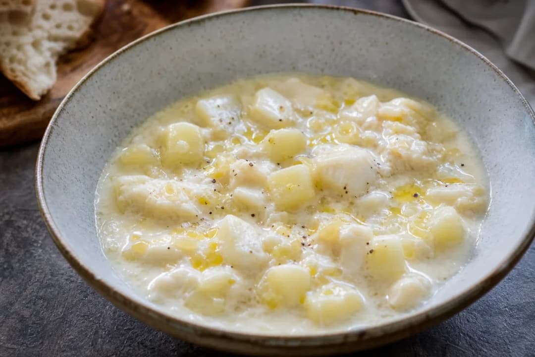 Irish Seafood Chowder with Cream and Fresh Herbs
