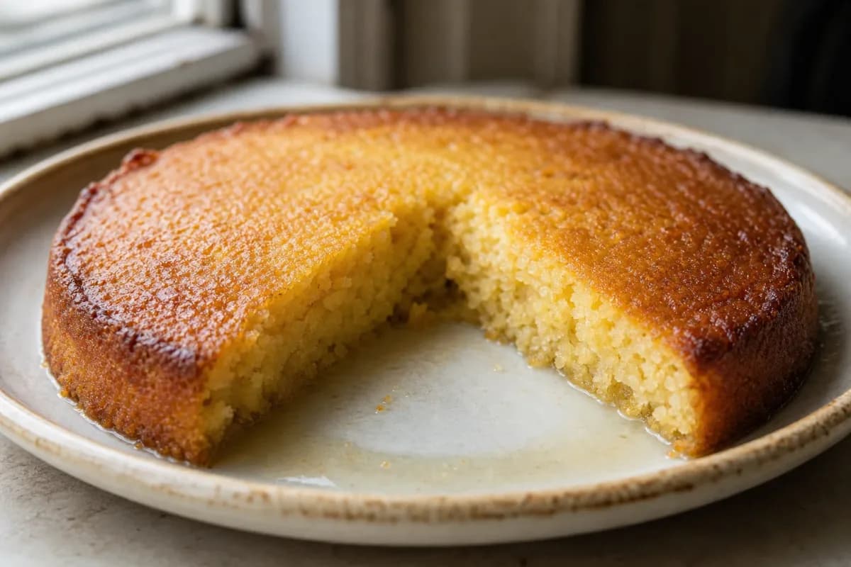 Libyan Semolina Cake with Honey Syrup for a Sweet Finish