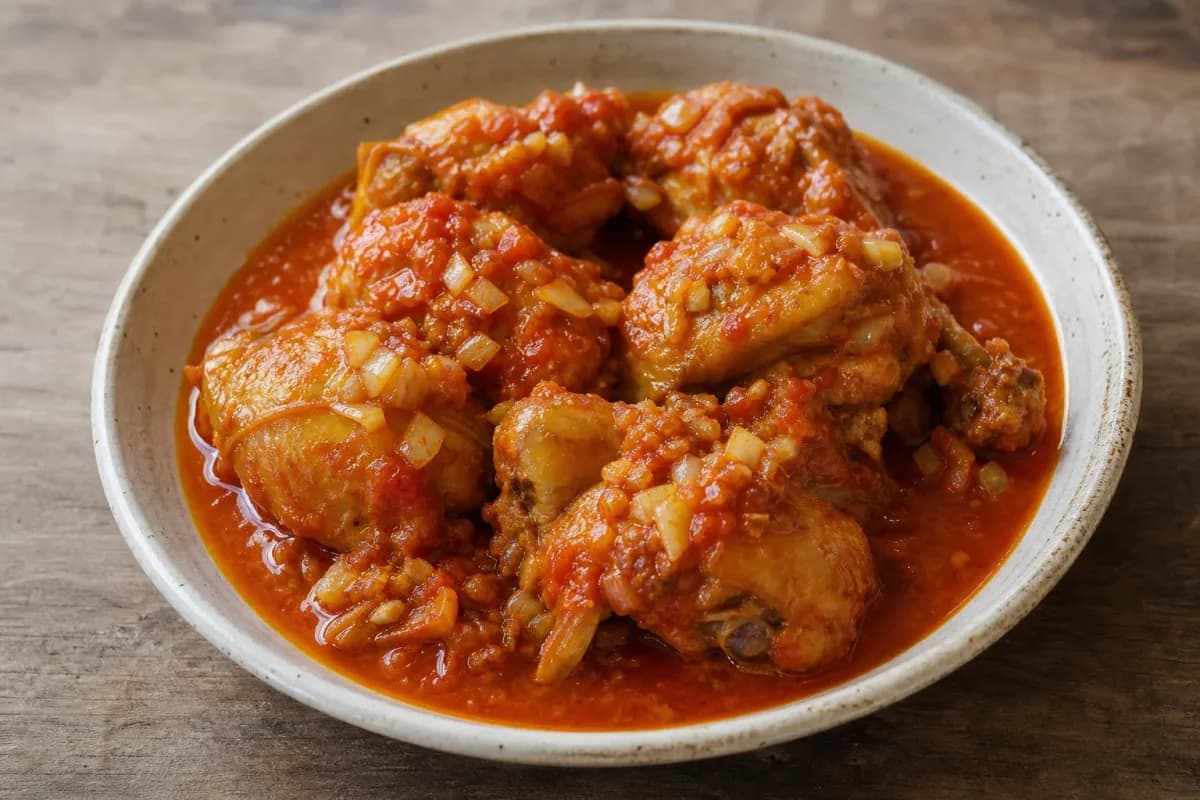 Malaysian Ayam Masak Merah with Spicy Tomato Sauce