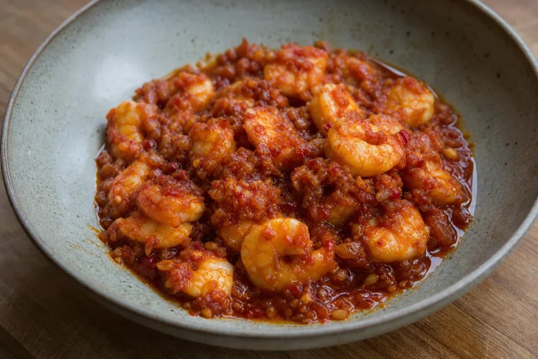 Malaysian Sambal Udang with Prawns and Spicy Chili Paste