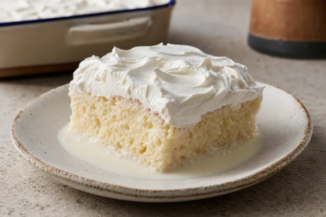 Mexican Tres Leches Cake with Whipped Cream Topping