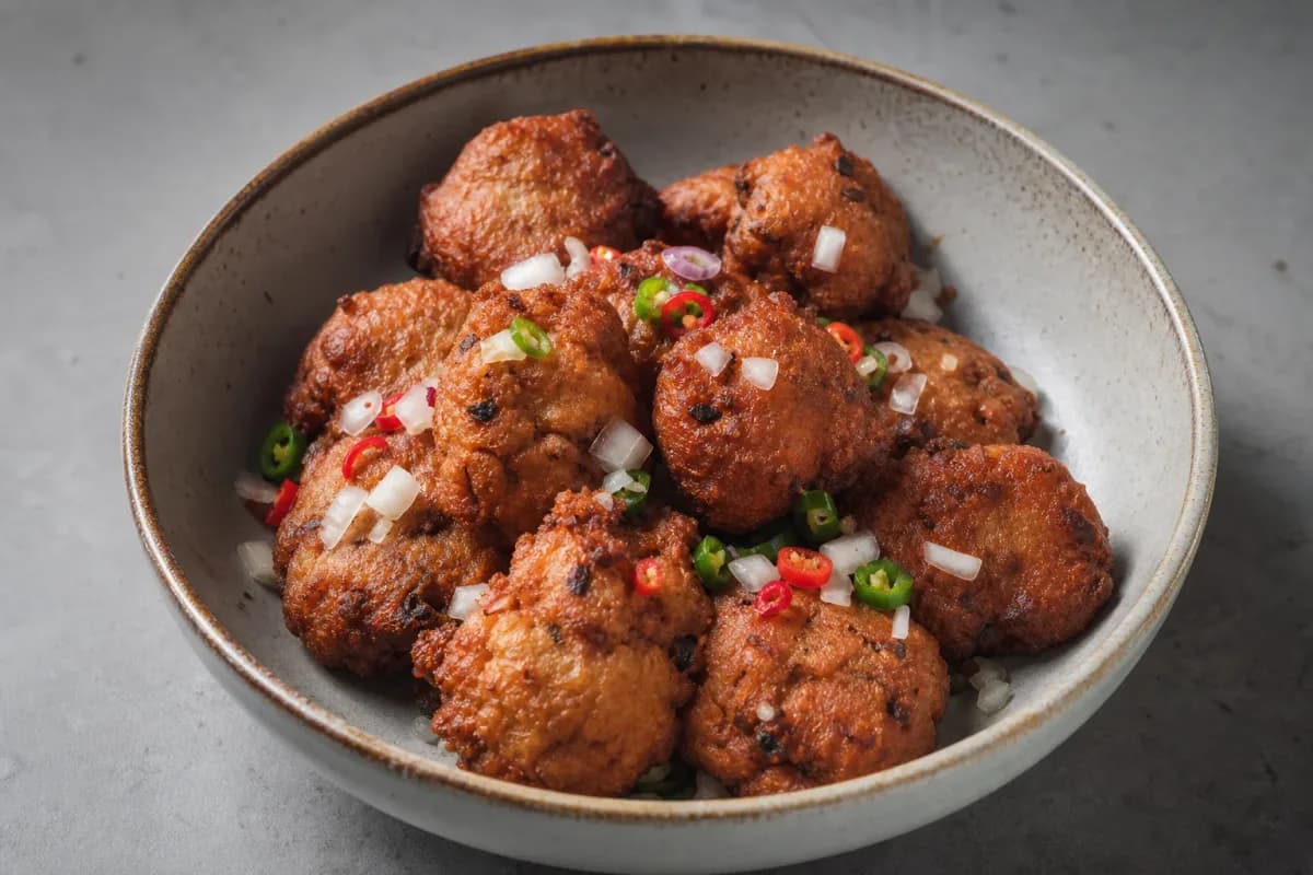 Nigerian Akara with Black-Eyed Peas and Fresh Chili Fritters