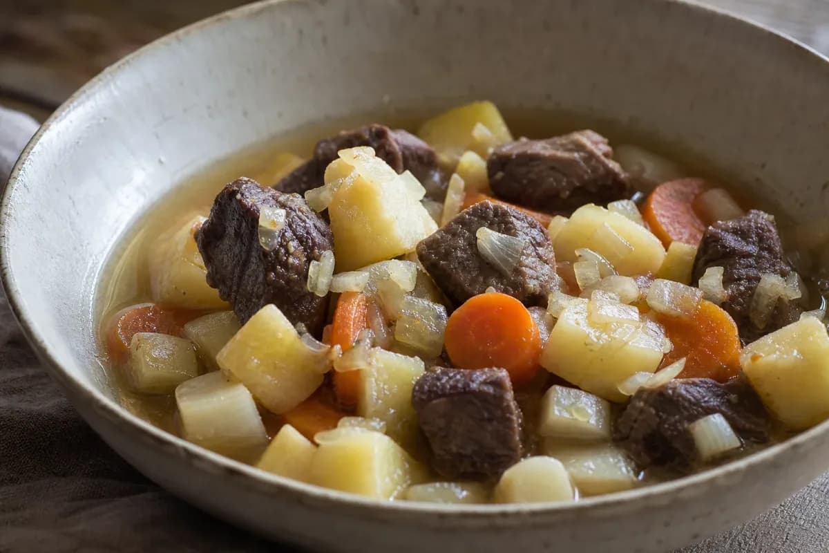 Norwegian Reindeer Stew with Root Vegetables and Herbs