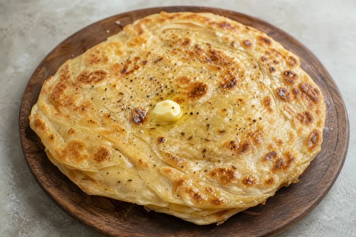 Pakistani Paratha with Buttery Flaky Layers and Spices