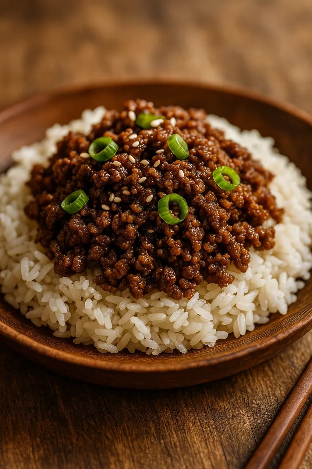 Quick and Easy Korean Beef Rice Bowls in 15 Minutes — healthy recipe, beautifully plated and ready to serve