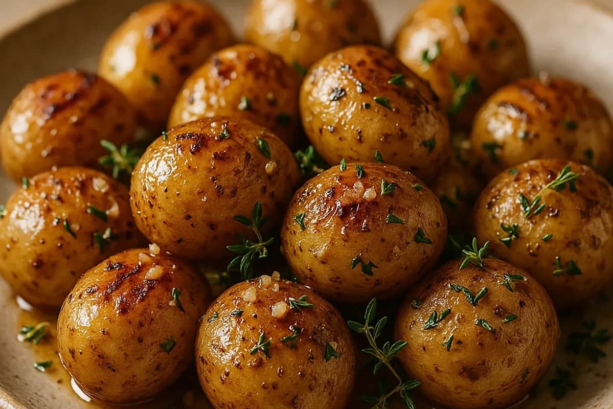 Savory Garlic Thyme Roasted Potatoes for a Delicious Dinner — dinner recipe, beautifully plated and ready to serve