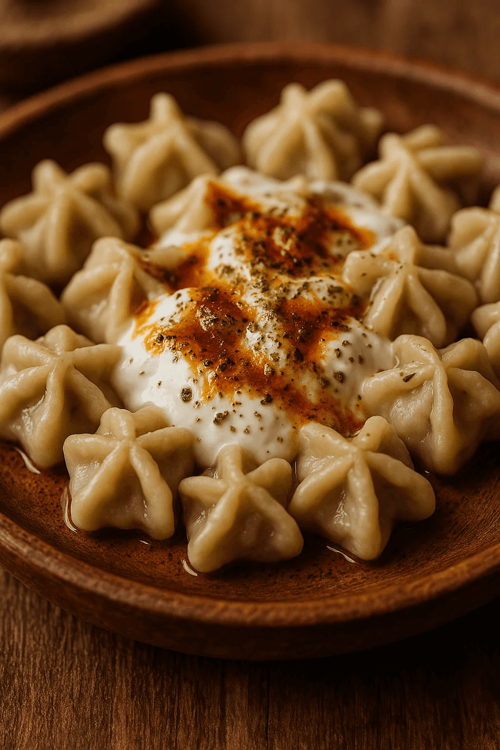 Savory Manti Steamed Turkish Dumplings