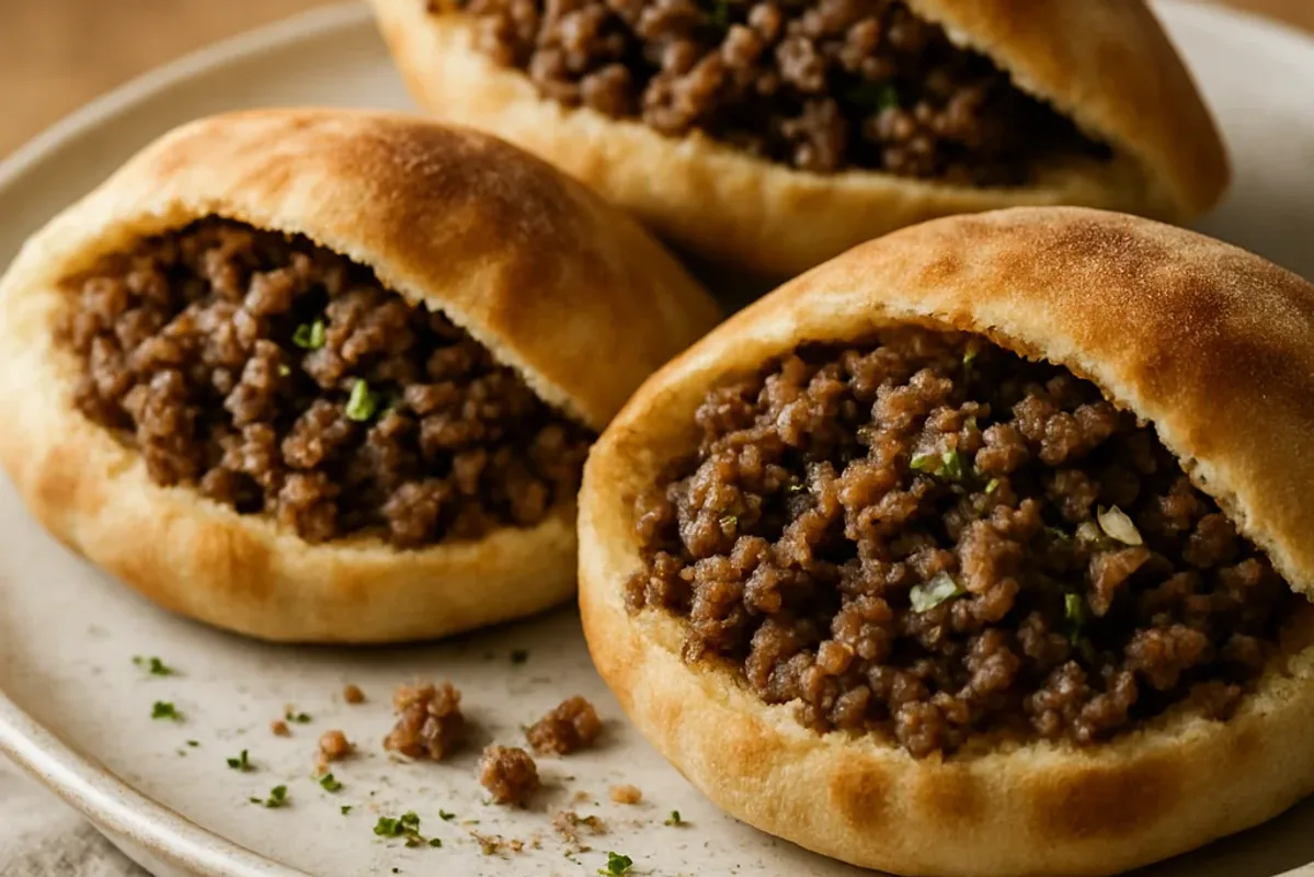 Savory Spiced Beef-Stuffed Baladi Bread