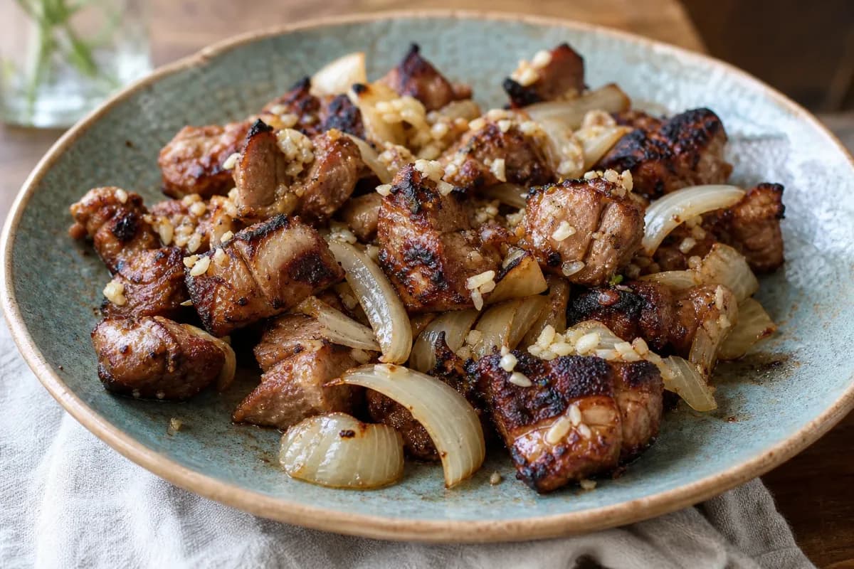 Smoky Kazakh Shashlik Skewers with Onion Marinade and Herbs