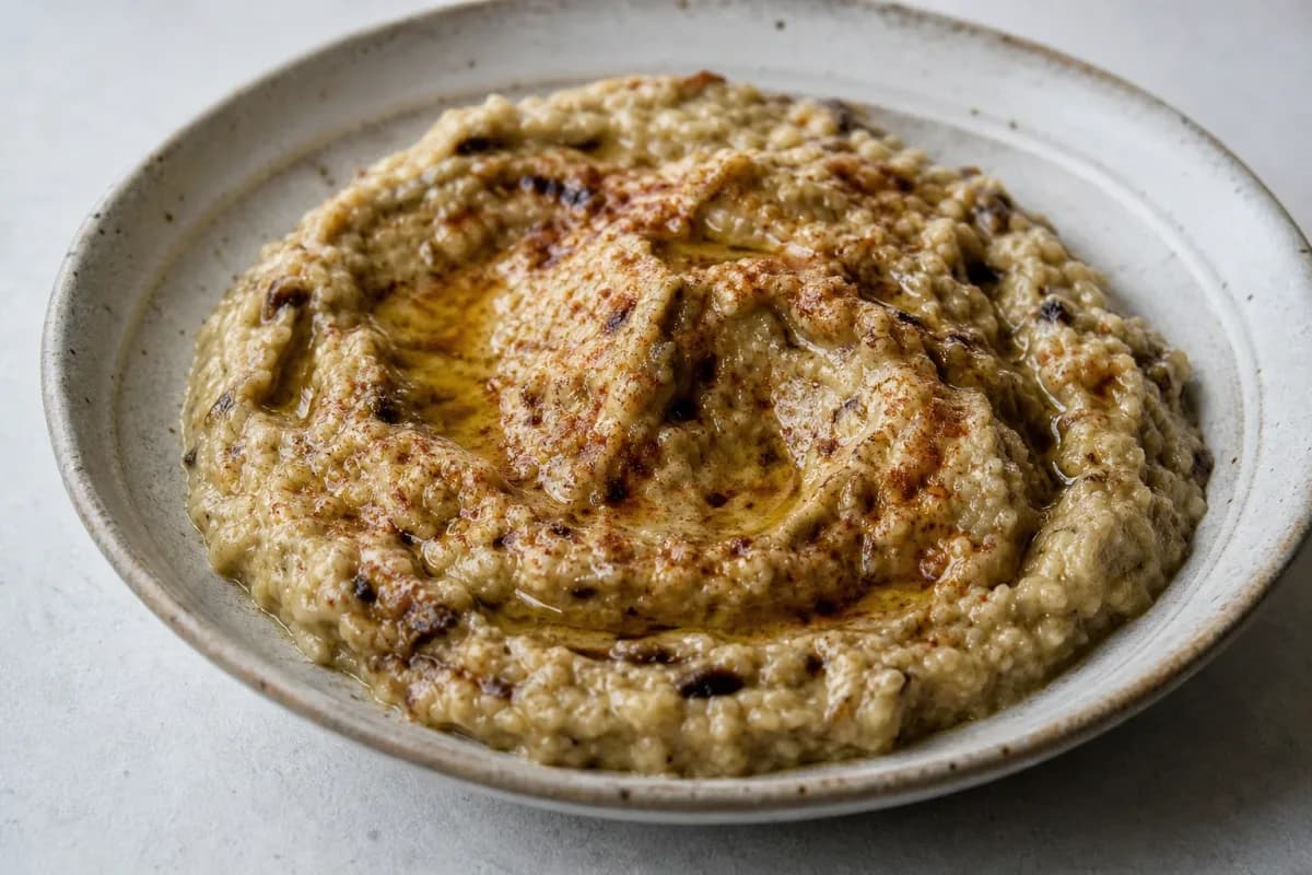Smoky Lebanese Baba Ganoush with Roasted Eggplant and Tahini