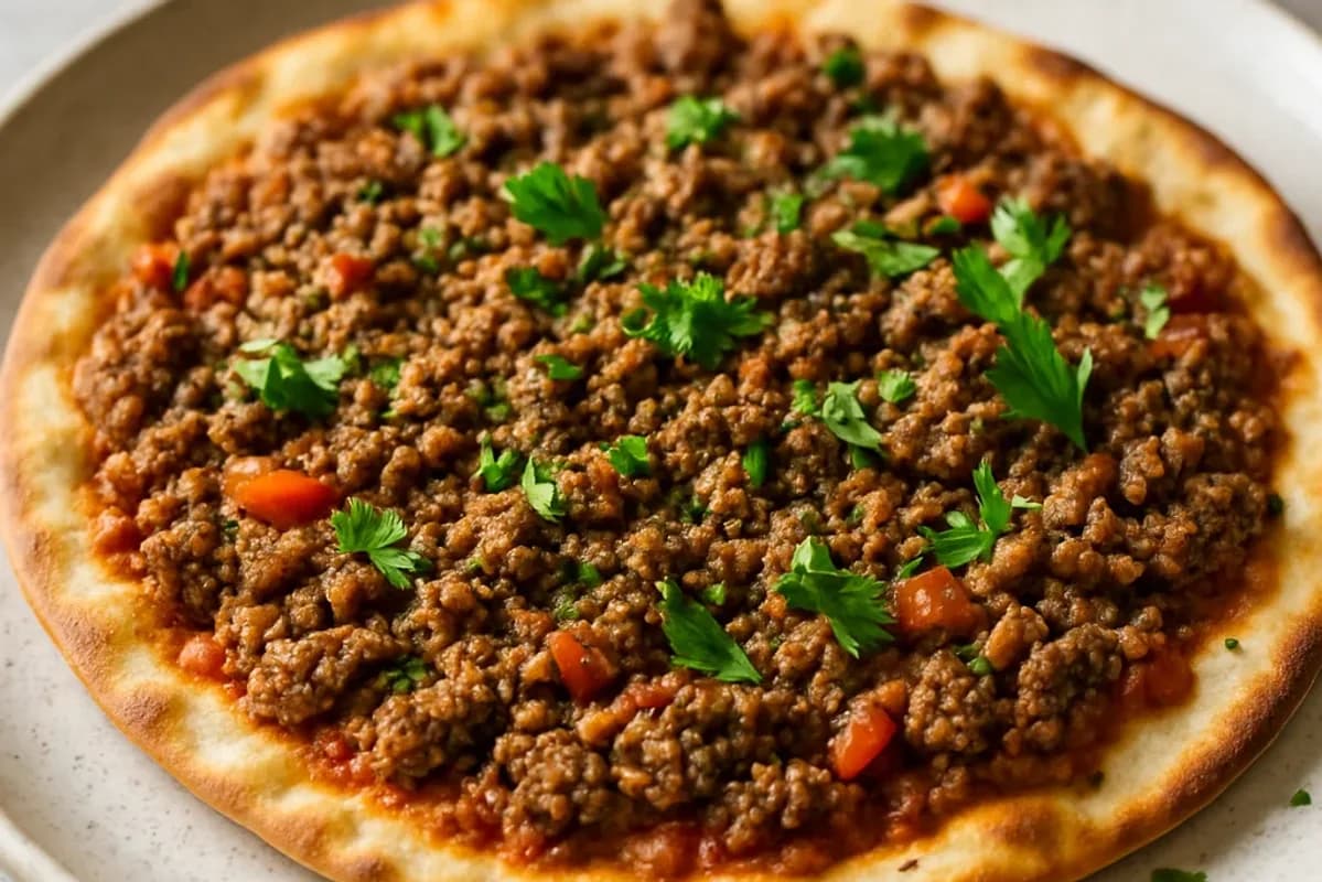 Spiced Beef Lahmacun with Fresh Herbs — dinner recipe, beautifully plated and ready to serve