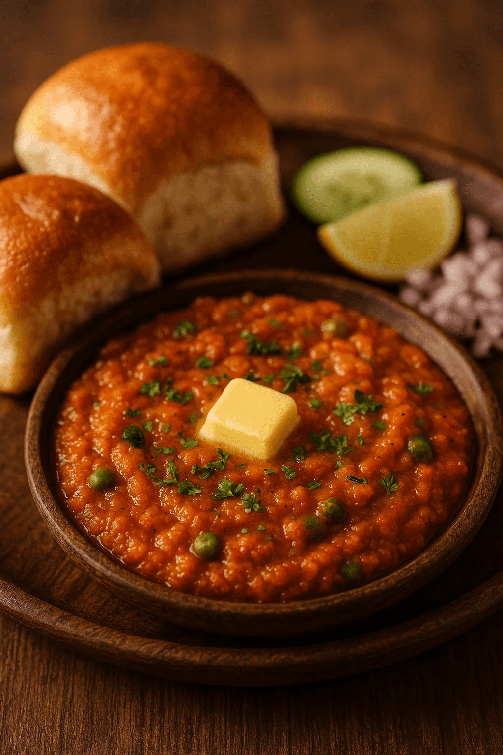 Spicy Vegetable Pav Bhaji - A Flavorful Mumbai Street Food