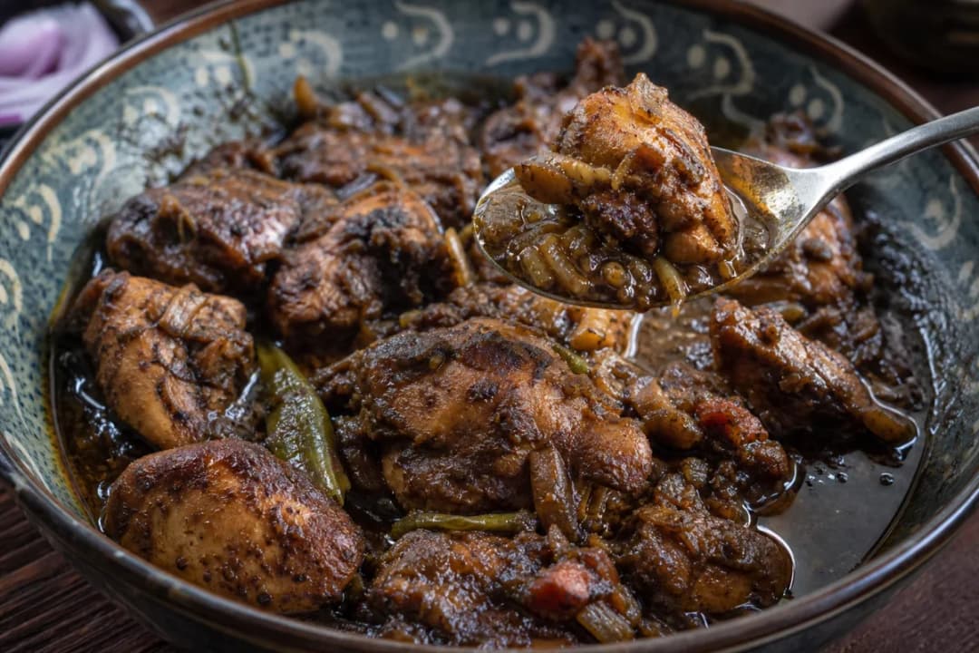 Traditional Sri Lankan Black Curry with Roasted Spices