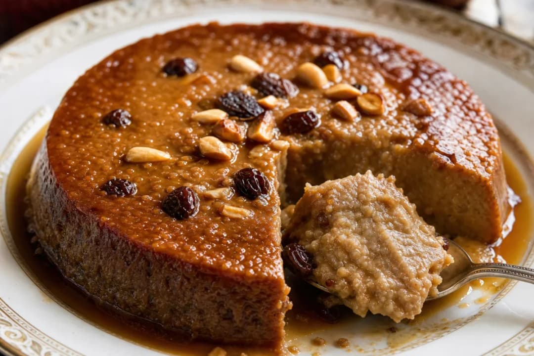 Traditional Sri Lankan Watalappan with Coconut and Jaggery